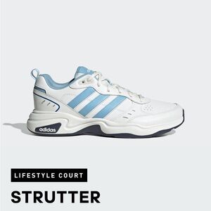 Adidas Strutter White and Light Blue Shoes